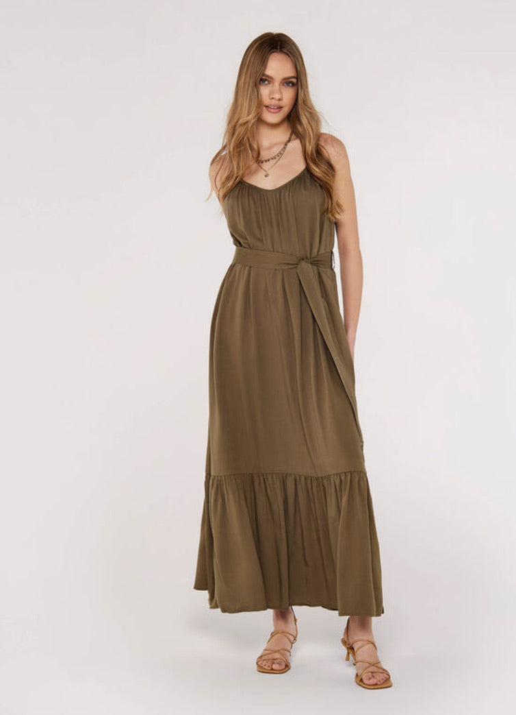 Twill Viscose dress khaki