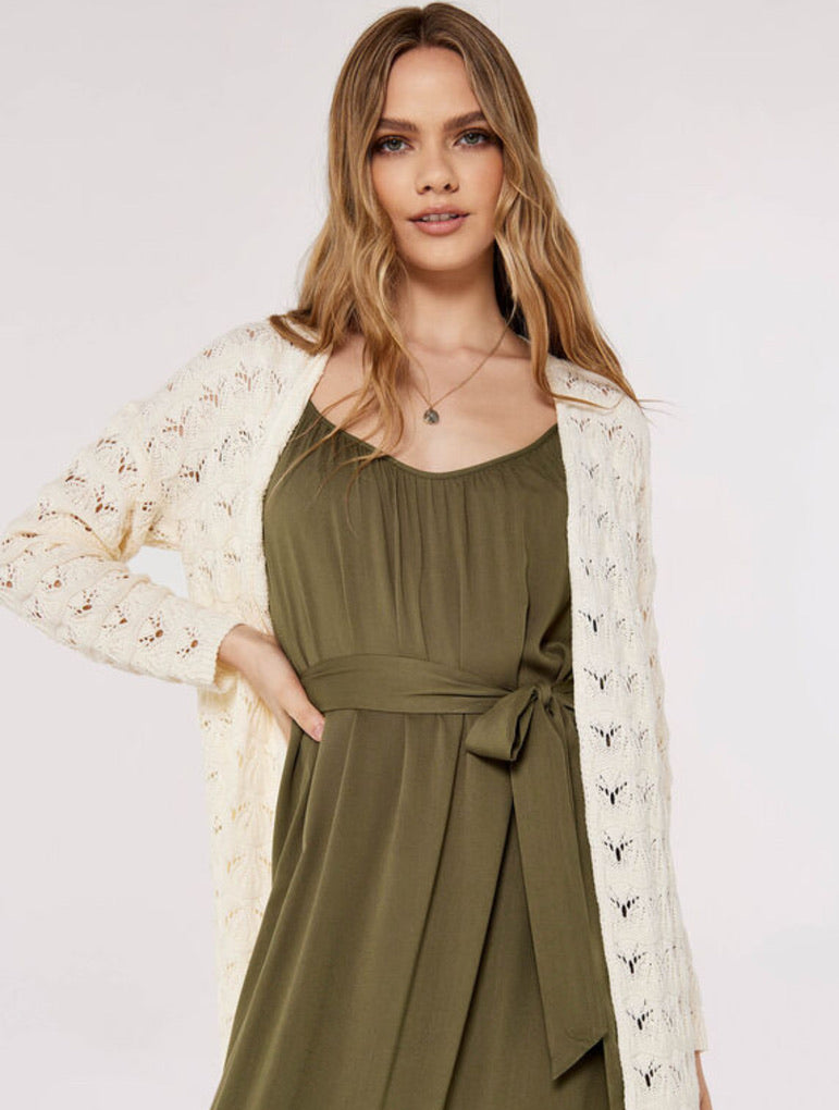 Twill Viscose dress khaki