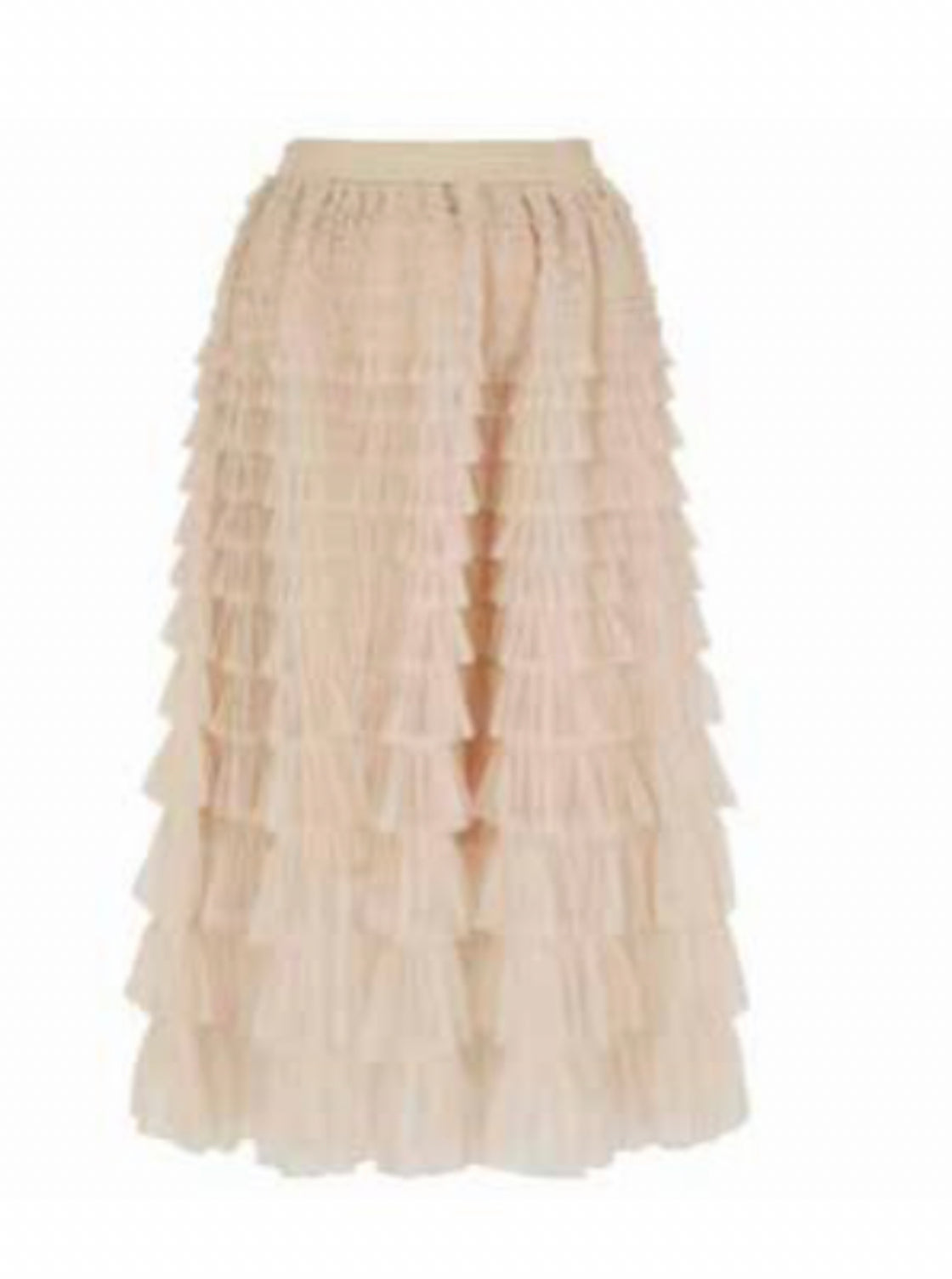 Tulle Maxi Skirt - Pink & Beige