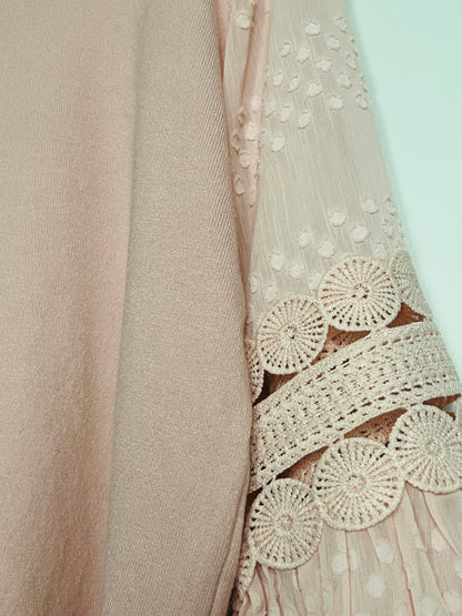 Boho Sleeves - Pink & Cream