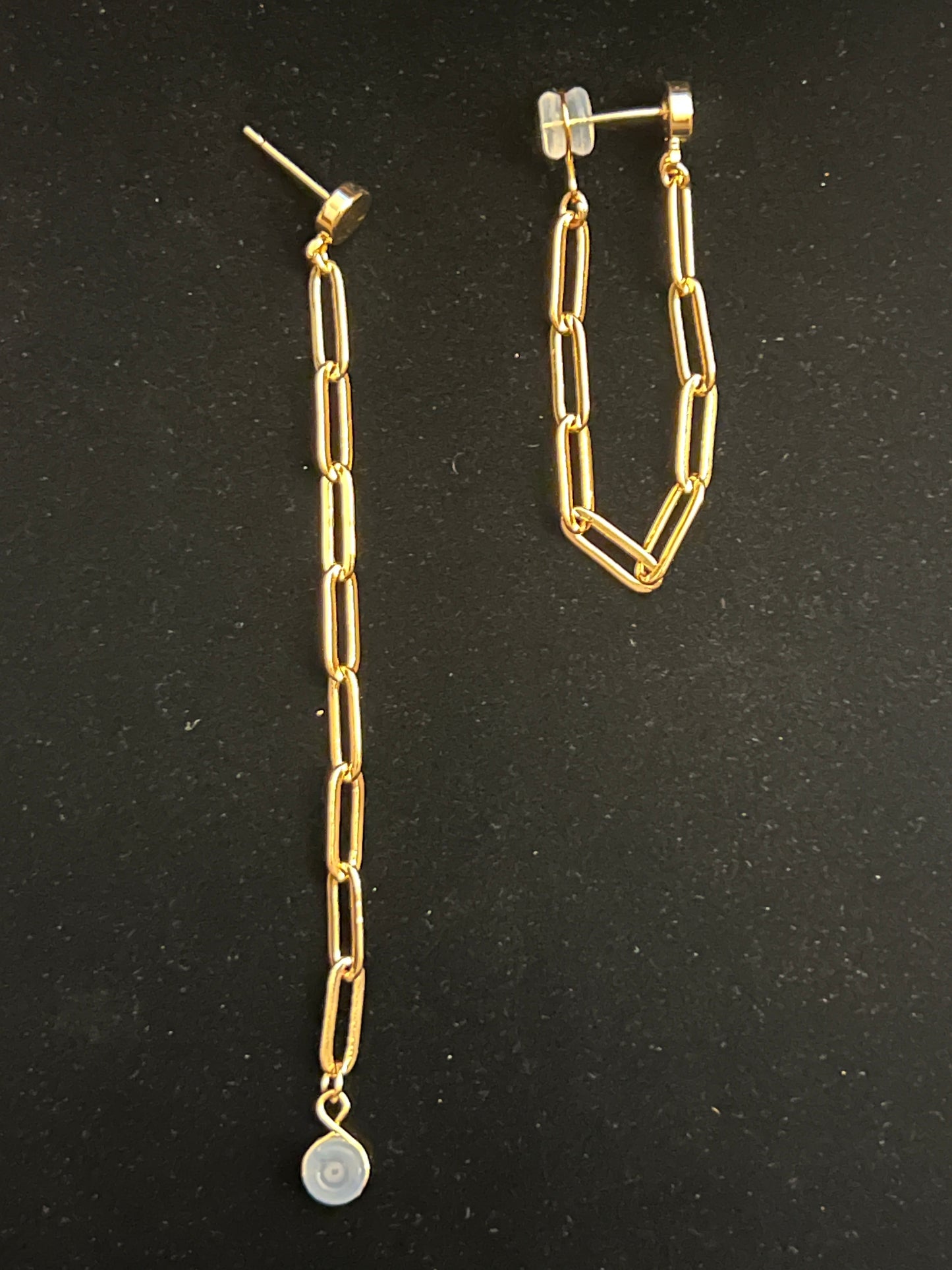 1 Tier Paperclip 18kt Plated Sun Gold Earrings