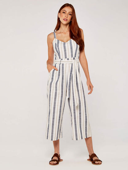 Cami Stripe Tie Jumpsuit