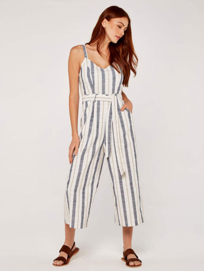 Cami Stripe Tie Jumpsuit