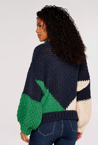 Colour Block Chunky Knit Jumper